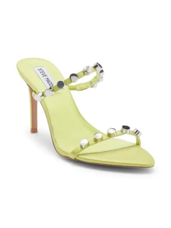 Steve Madden Shoes - Steve Madden Lime Green Studded Stiletto Mule